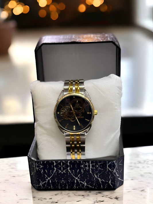 Luxury Two-Tone Gold & Silver Men’s Watch – Elegant Timepiece for Every Occasion