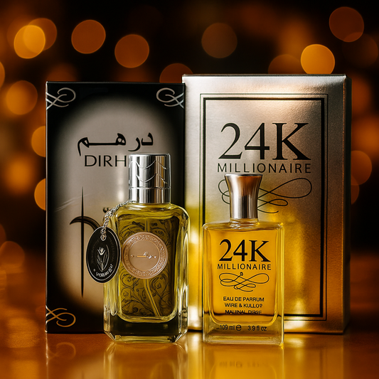 Dirham & 24K Millionaire Perfumes – Luxury Long Lasting Fragrances for Men & Women