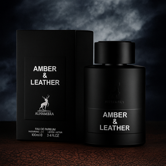 Amber & Leather Eau de Parfum by Alhambra – Bold, Long-Lasting Luxury Fragrance for Men