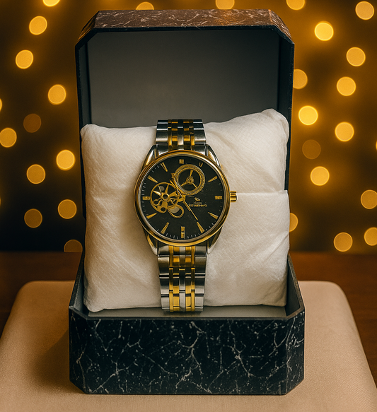 Luxury Two-Tone Gold & Silver Men’s Watch – Elegant Timepiece for Every Occasion