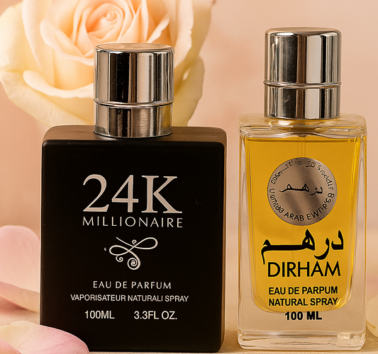 24K Millionaire & Dirham Perfume Set – Luxury Long Lasting Fragrances