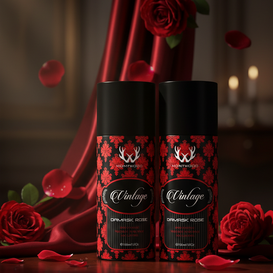 "Montwood Vintage Damask Rose Body Spray – 150ml"