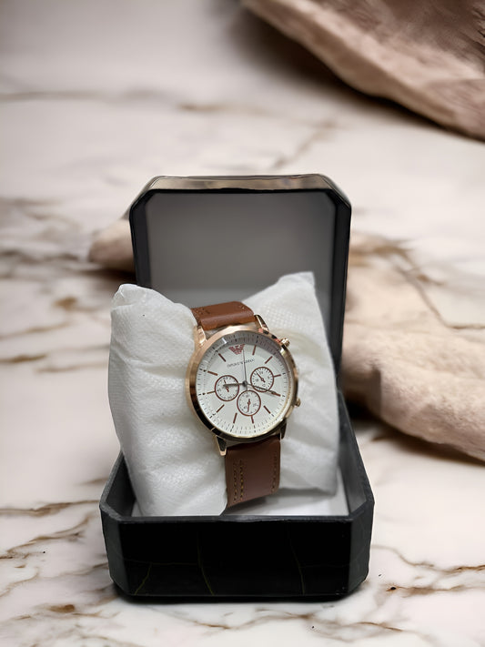 Emporio Armani Men’s Rose Gold Chronograph Watch